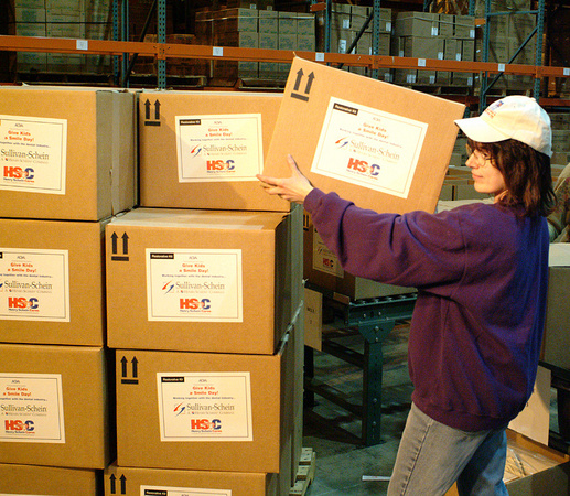 warehouse boxes loading